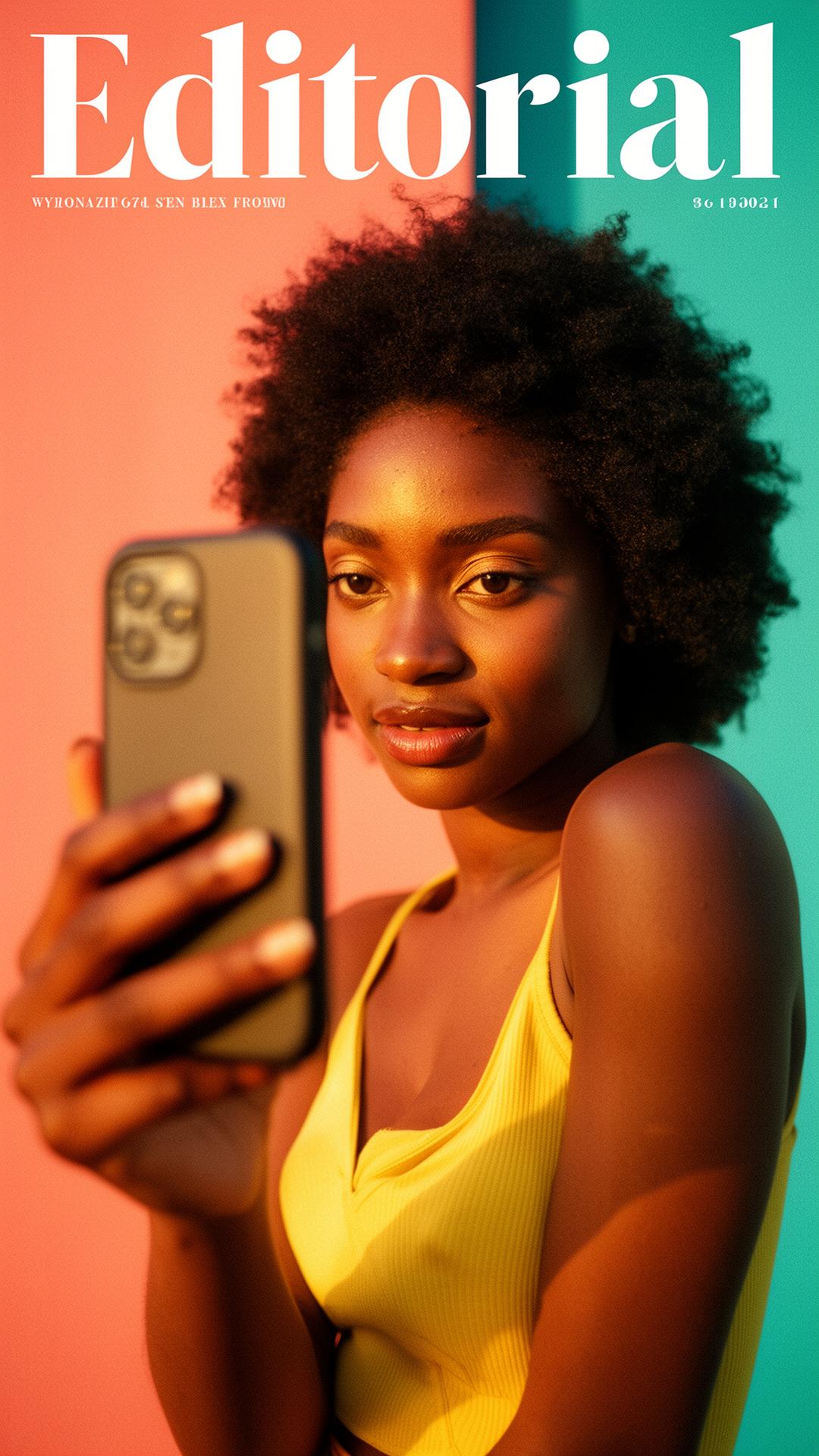 Jamaican creator filming with a phone